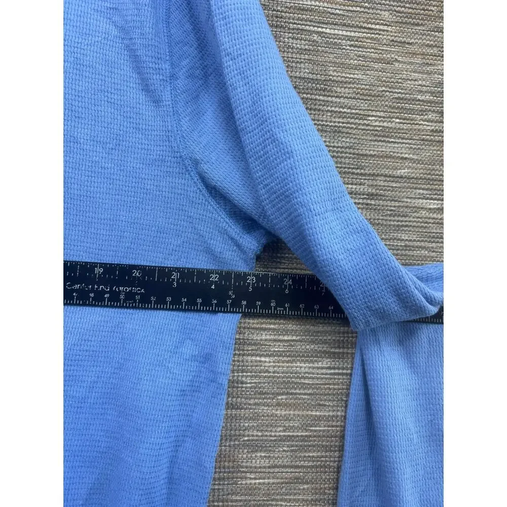 Polo Ralph Lauren Sleepwear Men XL Thermal Waffle Knit Long Sleeve Shirt Blue